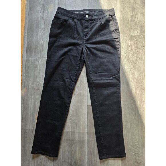 Chicos Perfect Stretch Girlfriend Slim Leg Ankle Pants Black Size 00 Casual Deni - Picture 3 of 4